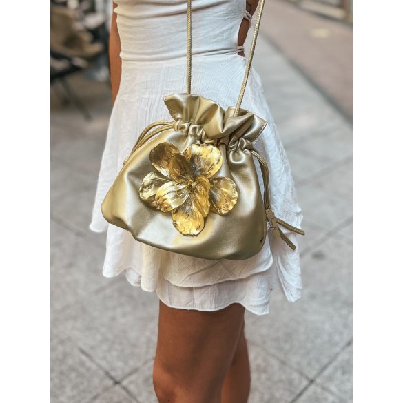 " Arany epoxi gyanta virágos clutch táska"#05