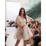 "Arany-fehér gyöngyös epoxi gyanta táska" #01