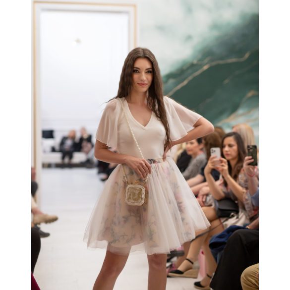 "Arany-fehér gyöngyös epoxi gyanta táska" #01