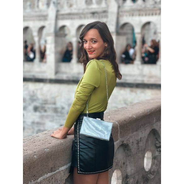 "Ezüst-fehér clutch táska" #02