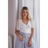 "Ezüst-fehér clutch táska" #02