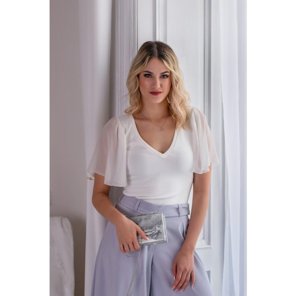 "Ezüst-fehér clutch táska" #02