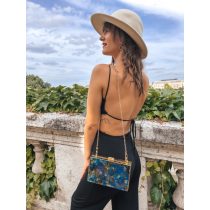 " Sötétkék-arany epoxi clutch táska" #14