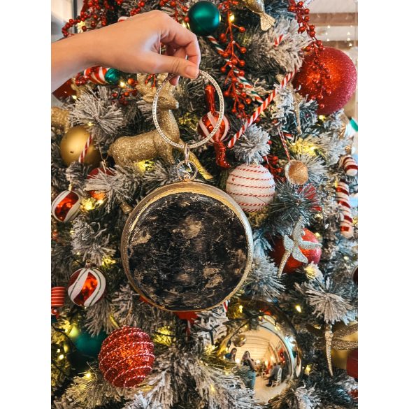 "Fekete-arany alkohol ink táska" #19