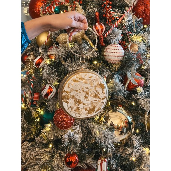 " Arany-fehér alcohol ink clutch táska" #20