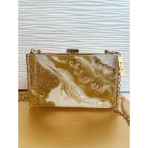 "Arany-fehér epoxi gyanta clutch táska"#22