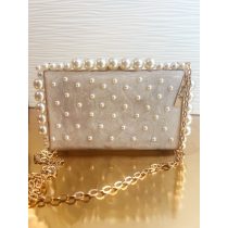   "Arany-fehér epoxi gyanta fedésű gyöngyös táska"#24