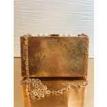 "Arany-fehér epoxi gyanta fedésű gyöngyös táska"#25