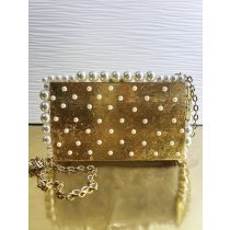 "Arany epoxi gyanta fedésű gyöngyös táska"#26