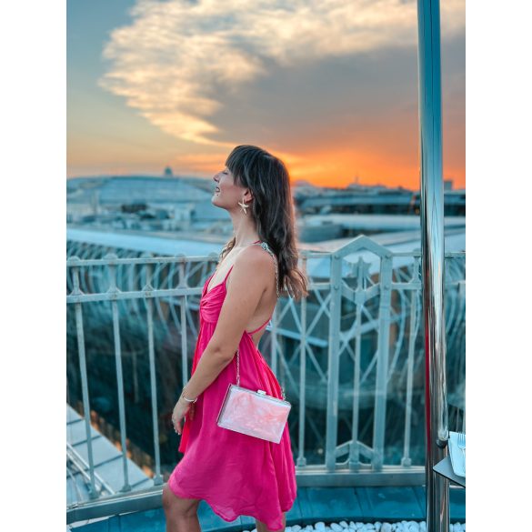 "Rosegold-fehér epoxi gyanta clutch táska"#28