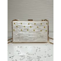   "Aranx-fehér félgyöngyös epoxi gyanta clutch táska"#32