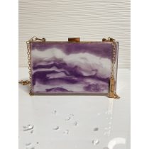 "Fehér-lila epoxi gyanta clutch táska"#34