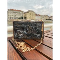   "Fekete-fehér-arany epoxi gyanta clutch táska"#36