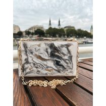   "Fehér-fekete-arany epoxi gyanta clutch táska"#37