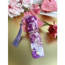   "Anyák napi könyvjelző lila-arany alkohol ink stílusú - Legjobb Anya felirattal"#02