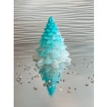 " Kék-fehér epoxi gyanta fenyőfa " #02