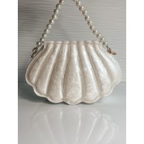   "Fehér márvány epoxi gyanta kagyló formájú clutch táska"#01