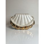 "Fehér-arany epoxi gyanta kagyló formájú clutch táska"#03