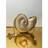 "Gyöngyház-arany epoxi gyanta kagyló formájú elegáns táska"#05