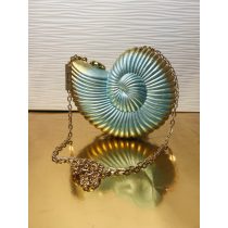  "Mentazöld-arany epoxi gyanta kagyló formájú elegáns táska"#06