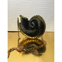   "Fekete-arany epoxi gyanta kagyló formájú elegáns táska"#07