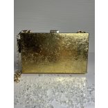 "Arany-mentazöld epoxi gyanta fedésű, kagyló díszítésű elegáns női clutch táska"#16