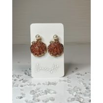   "Burgundy-arany epoxi gyanta kagylós fülbevaló"#04