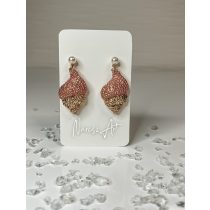   "Rosegold-arany epoxi gyanta kagyló formájú fülbevalók"#08