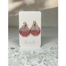   "Metál Rosegold-átlátszó epoxi gyanta kagyló formájú fülbevaló"#13