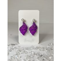 "Metál lila epoxi gyanta kagylós fülbevaló"#21