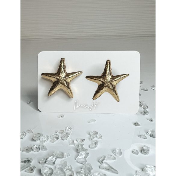 "Arany epoxi gyanta tengeri csillag alakú női fülbevaló"#30