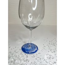   "Sötétkék epoxi gyanta fedésű óceán hatású borospohár"#05