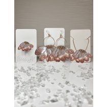   "Rosegold epoxi gyanta nagy virágos ékszer szett"#11