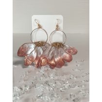 ‘’ Rosegold epoxi gyanta virágos fülbevaló”#17