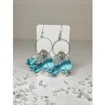 "Türkíz epoxi gyanta virágos fülbevaló"#24