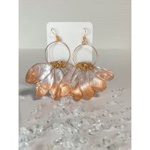   "Gyöngyház-barack epoxi gyanta félvirágos fülbevaló"#63