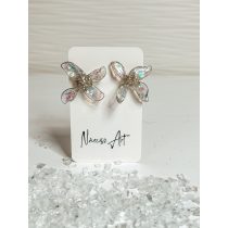   "Holo-átlátszó füstfóliás epoxi gyanta elegáns virág fülbevaló"#73