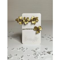 "Arany virágos hajcsat szett"#03