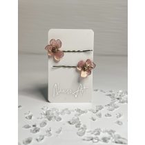 "Rosegold epoxi gyanta virágos hajcsat szett"#08