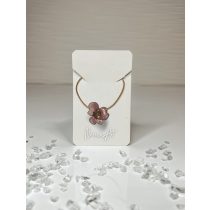 "Rosegold epoxi gyanta virágos nyaklánc"#03