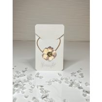 "Rosegold epoxi gyanta virágos nyaklánc"#04