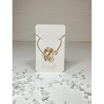 "Arany epoxi gyanta virágos nyaklánc"#05