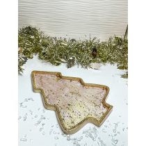   "Arany fenyőfa formájú kínálótál ajándék"#01