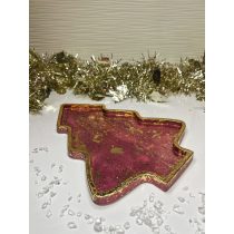   "Burgundi fenyőfa formájú kínálótál ajándék"#01