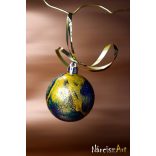 " Kék-Arany Karácsonyi Gömb " #003