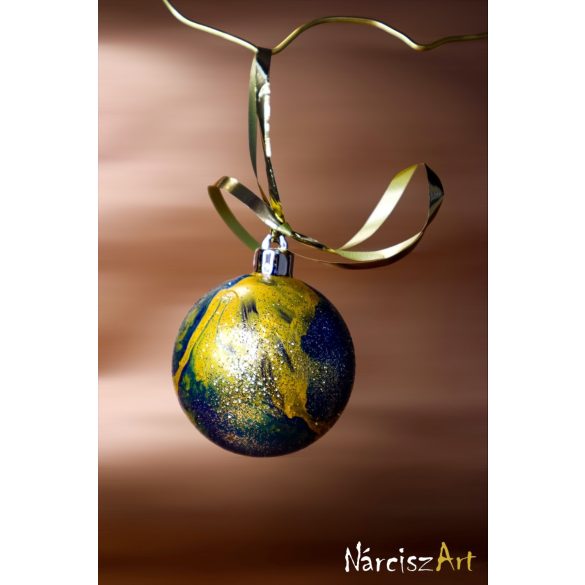 " Kék-Arany Karácsonyi Gömb " #003
