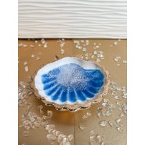 "Kék-arany kagylós ékszertartó tálka"#05