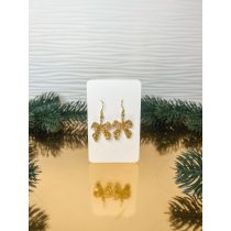   "Átlátszó- arany pelyhes karácsonyi női fülbevaló, ajándék"#07