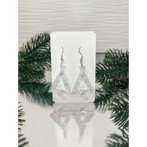   "Átlátszó- ezüst-fehér pelyhes karácsonyi női fülbevaló, ajándék"#19