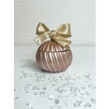 "Metál rózsa arany  karácsonyi gömb formájú ékszertartó ajándék"#02